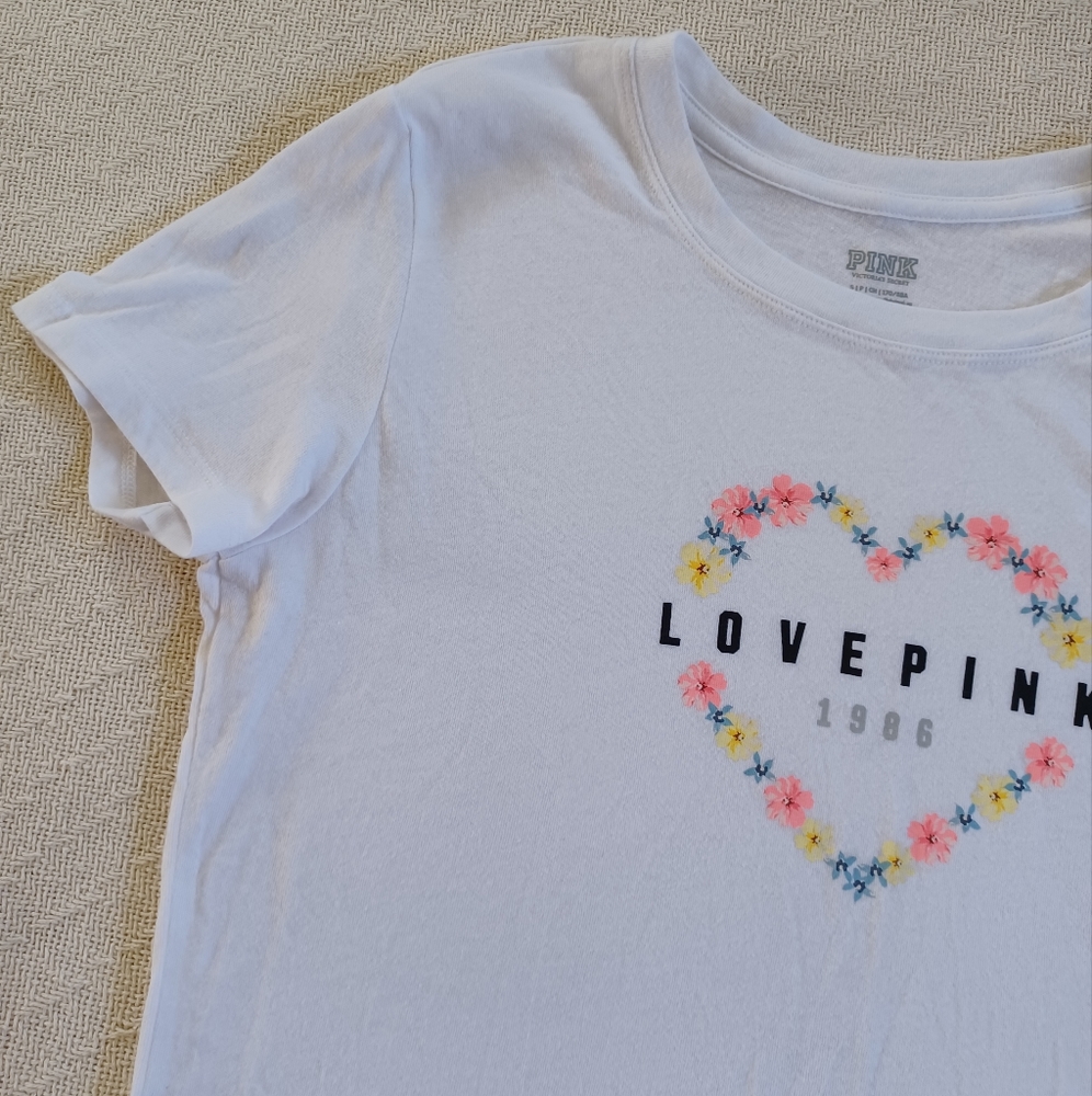 PINK ♡ tee shirt white small - Picture 2 of 7